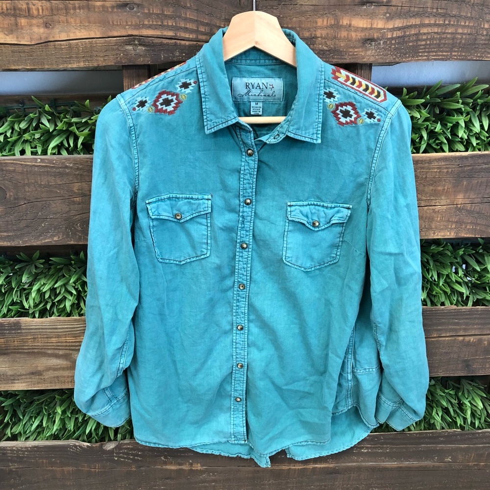Ryan Michael Corduroy Southwestern Shirt